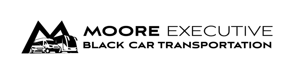 Executive black car - moore-logo_white